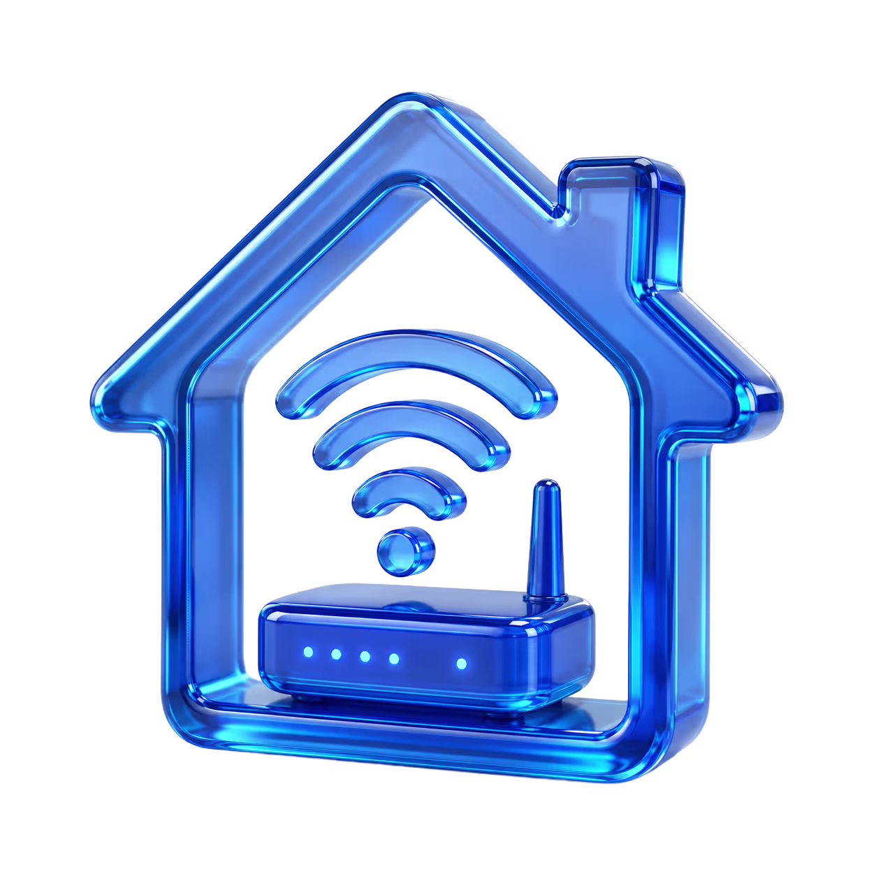 Evde fiber internet illüstrasyonu